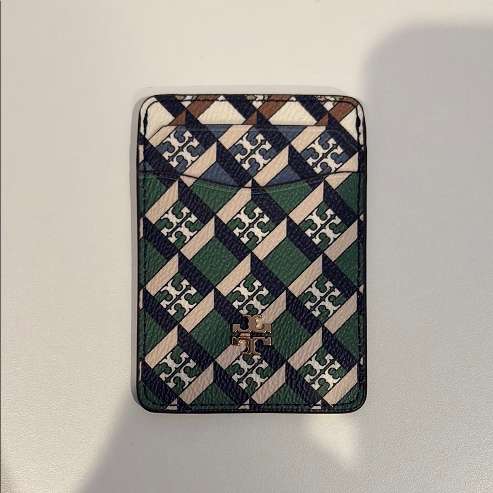 Tory Burch Geo Logo Color Block Card Holder